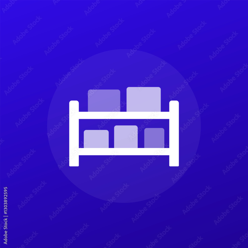 inventory, shelves with boxes icon in transparent design inventory, shelves with boxes icon in transparent design