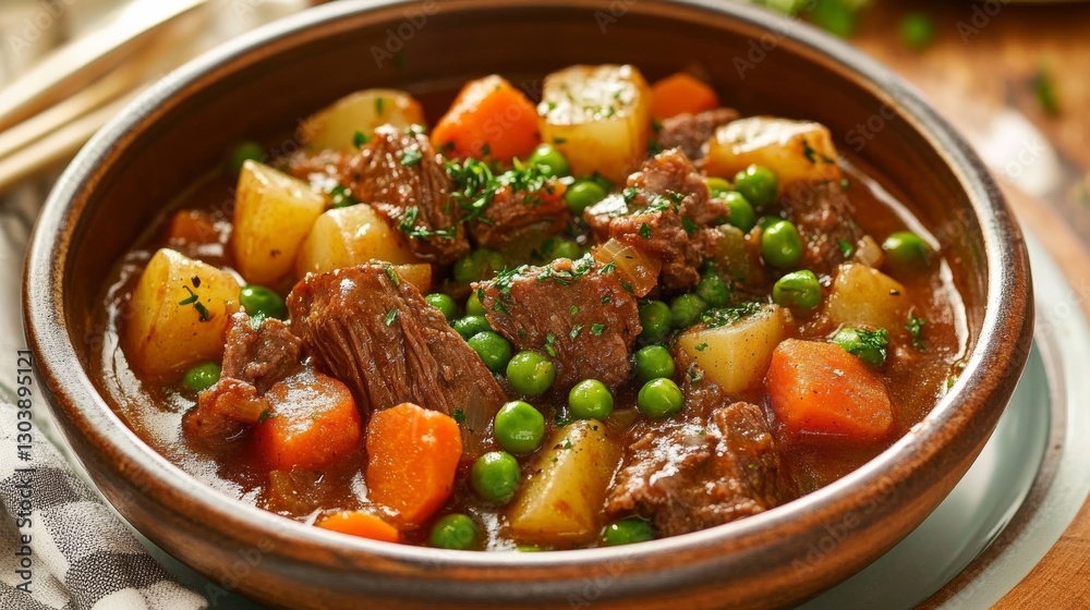 Hearty Beef Stew Close-up, Wooden Bowl, Comfort Food, Recipe Beef Stew, Comfort Food Hearty Beef Stew Close-up, Wooden Bowl, Comfort Food, Recipe Beef Stew, Comfort Food