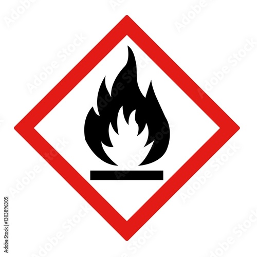 Fire Warning Sign Vector | Caution Symbol for Safety & Emergency Alert