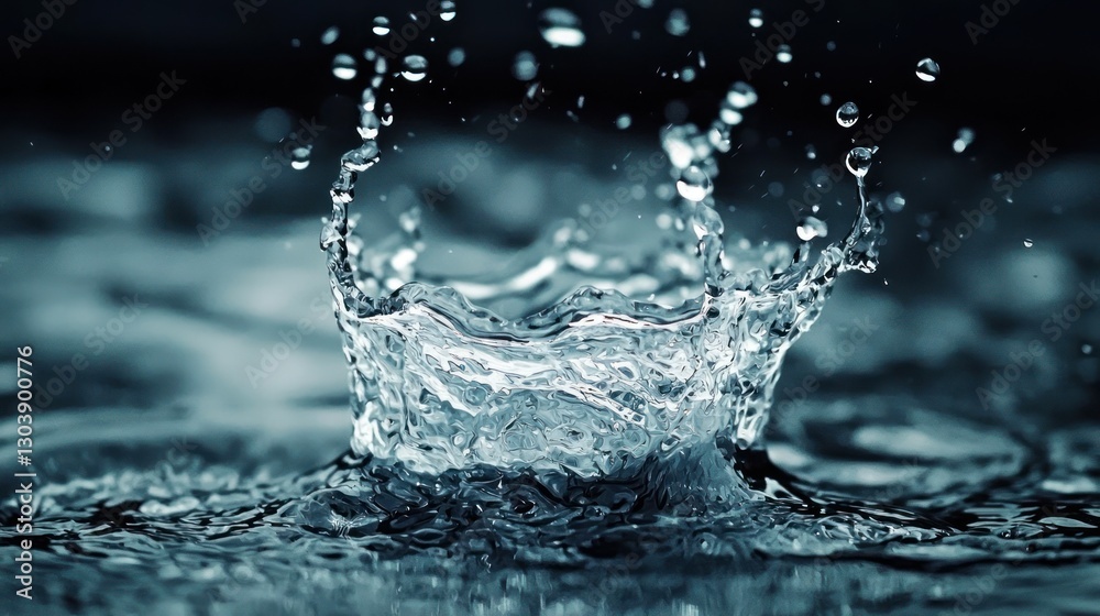 Water Droplet Splash Crown: A Symphony of Blue Water Droplet Splash Crown: A Symphony of Blue