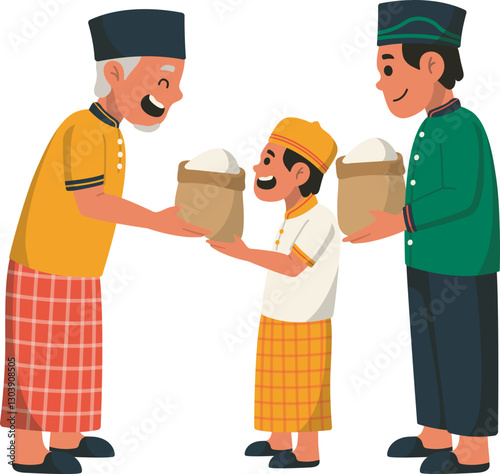 Memberikan Zakat Fitrah Beras 2.5 kg