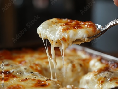 とろけるチーズがたっぷりの焼きたてグラタン | Freshly Baked Gratin with Gooey Melted Cheese