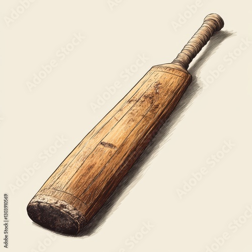 This image is a realistic picture of a cricket bat photo