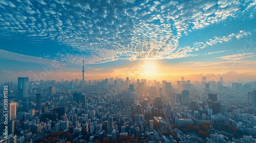クリアな青空の都市のスカイライン5