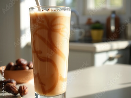 Date Smoothie with Caramel Swirl