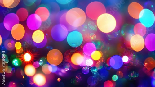 Vibrant Bokeh Lights: A Colorful Celebration