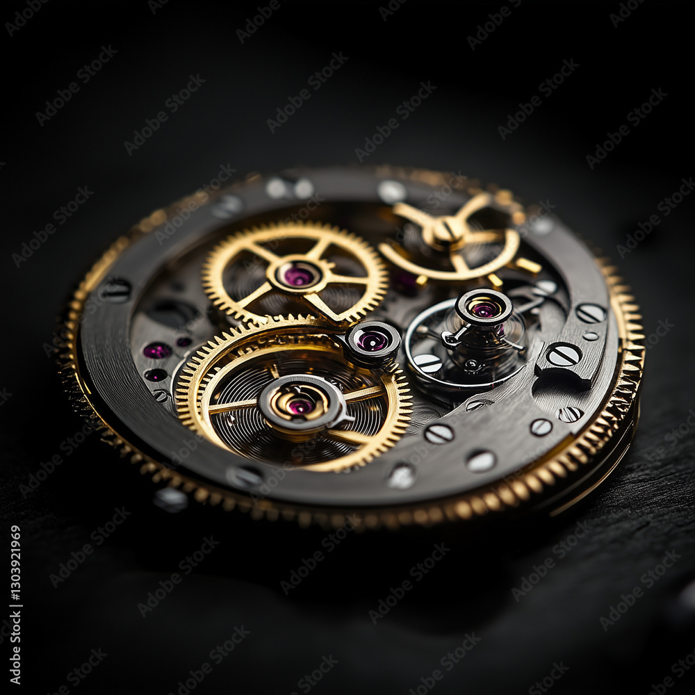 Luxury Watch Mechanism Macro Detail Luxury Watch Mechanism Macro Detail