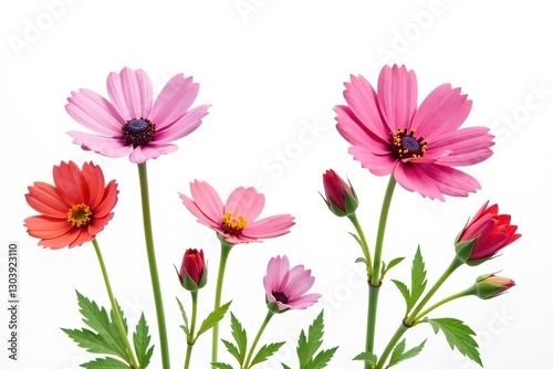 Wallpaper Mural delicate wildflowers isolated on white background, isolation, petals Torontodigital.ca