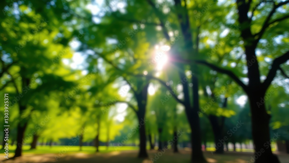 a close up of a park with trees and grass and the sun shining through the trees a close up of a park with trees and grass and the sun shining through the trees