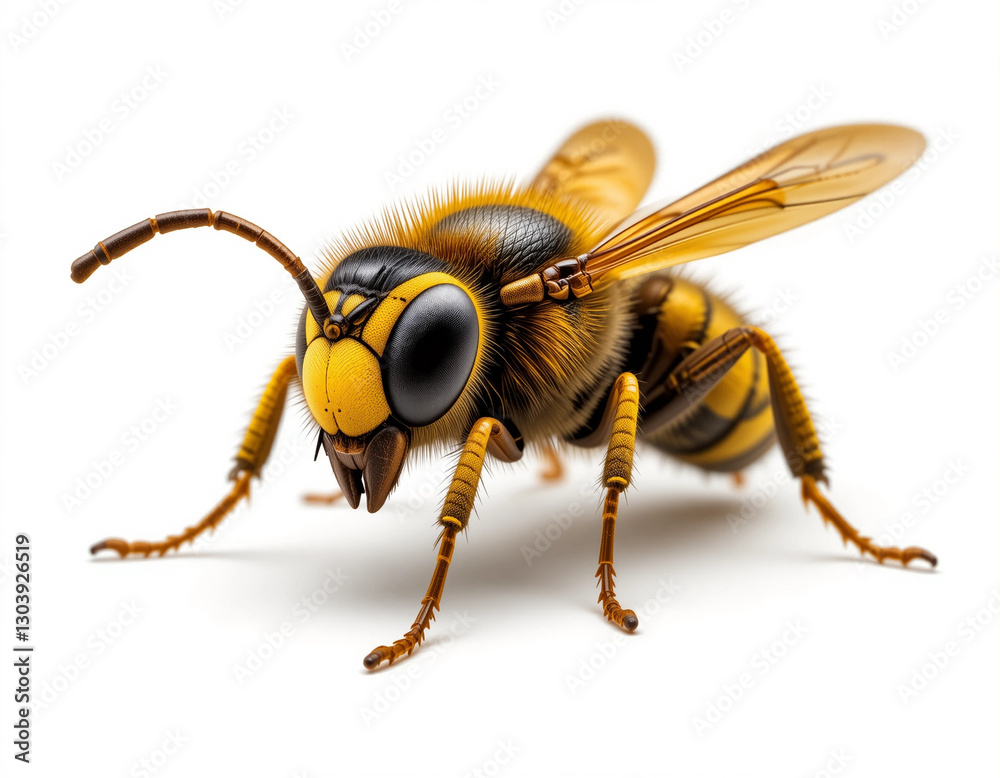 Fototapeta premium The Vigilant Hunter: The Fierce and Beautiful Wasp