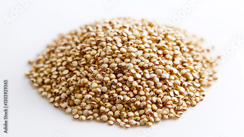 Quinoa Grains Isolated on White Background

