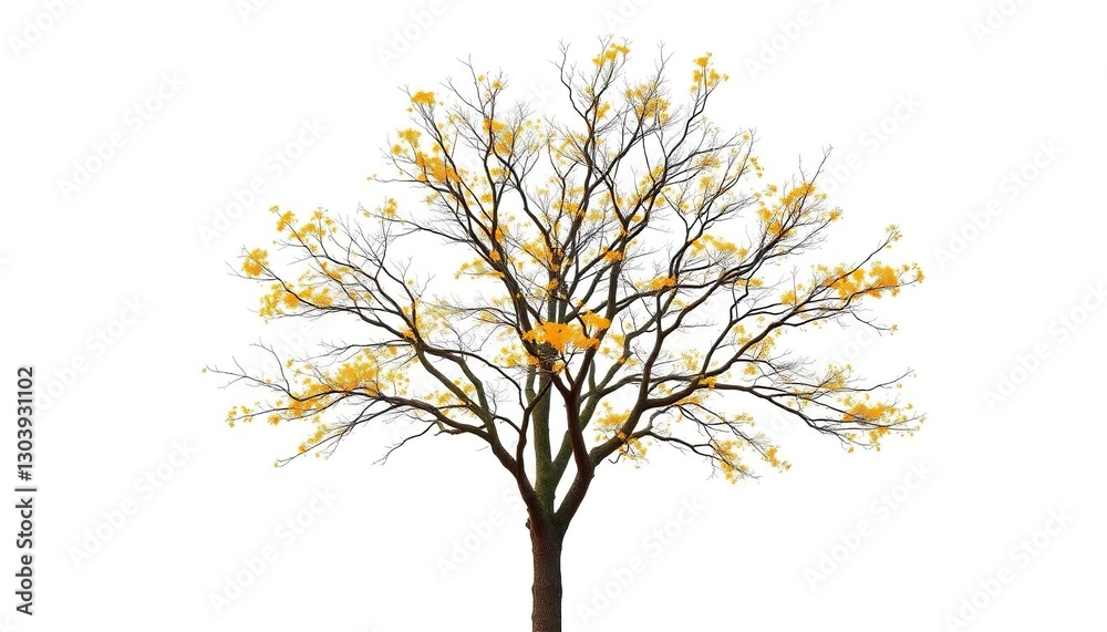 A lone deciduous tree, branches reaching skyward, against pure white, tree, autumn A lone deciduous tree, branches reaching skyward, against pure white, tree, autumn