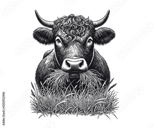 Angus Cow Head