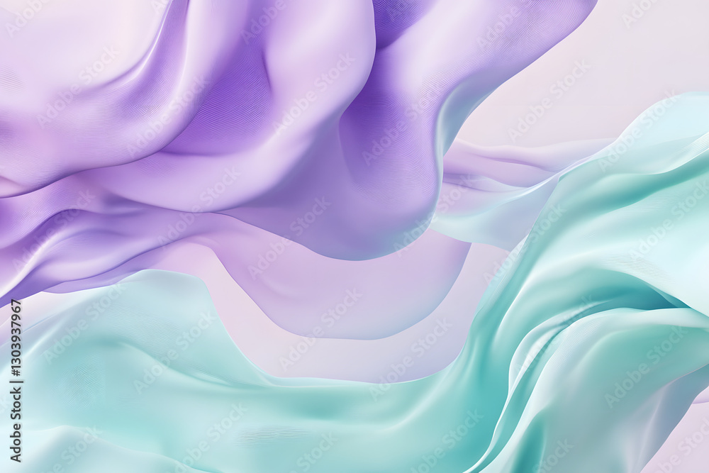 Fototapeta premium Abstract flowing wave pattern background with soft gradient. Minimalist wallpaper.