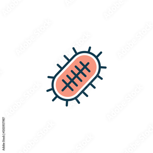 Salmonella bacterium logo template