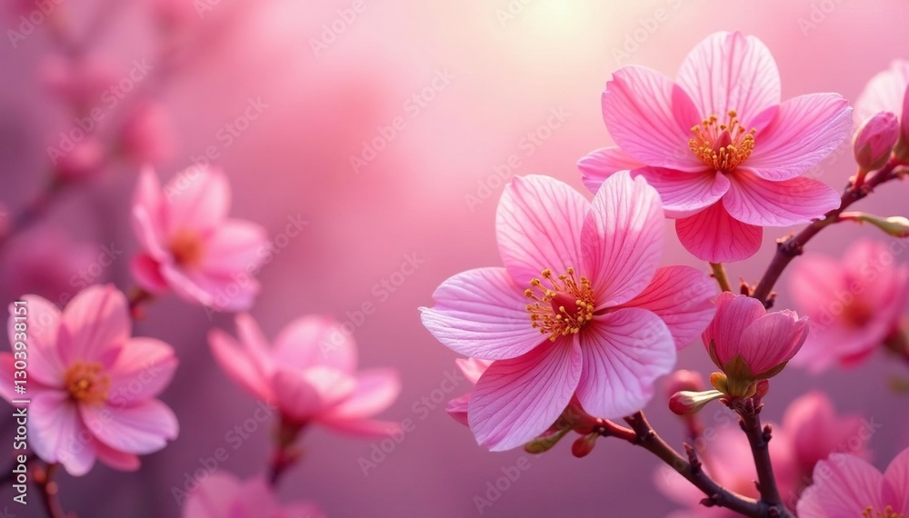 Distorted floral textures on a gradient background, blurry, pink Distorted floral textures on a gradient background, blurry, pink