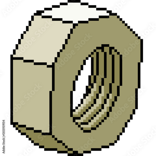 pixel art of spiral screw bolts
