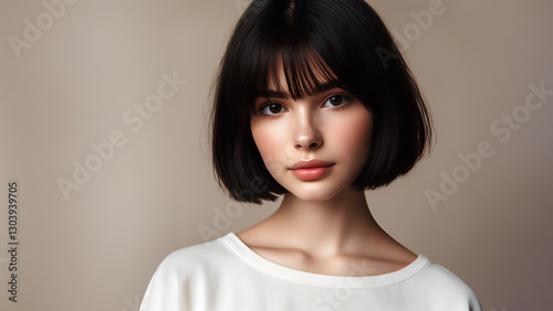 クールな女性のポートレート