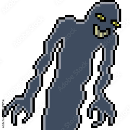pixel art of shadow devil monster