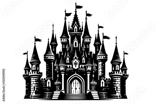 Generative AI: Castle Silhouette