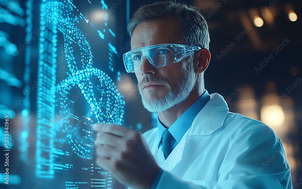 Expert scientist in a modern lab Expert scientist in a modern lab