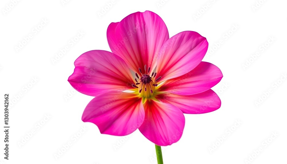 A single, vibrant bloom isolated against a pure white backdrop, floral design, isolated A single, vibrant bloom isolated against a pure white backdrop, floral design, isolated