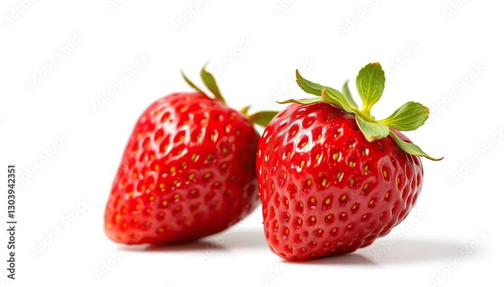 A vibrant, ripe strawberry, isolated on a pure white background, nature, strawberry A vibrant, ripe strawberry, isolated on a pure white background, nature, strawberry