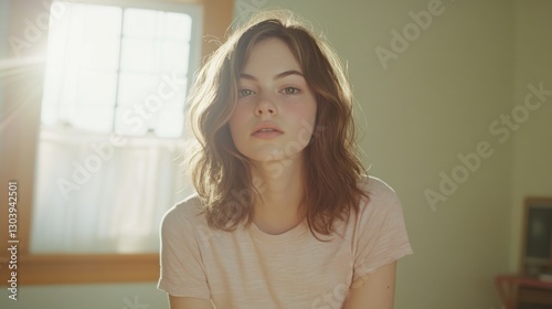 Free Download Teenage Girl, Home Portrait, Sunlight - GFXLoad