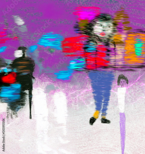 Generated image from original hand-drawn figures