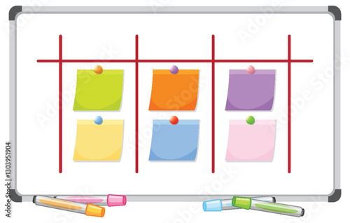 Organized Planning with Colorful Sticky Notes
