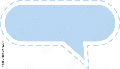 hellblaue Sprechblase