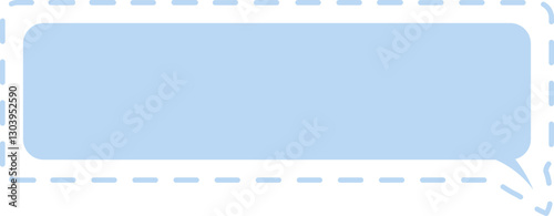 hellblaue Sprechblase