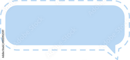 hellblaue Sprechblase