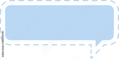 hellblaue Sprechblase