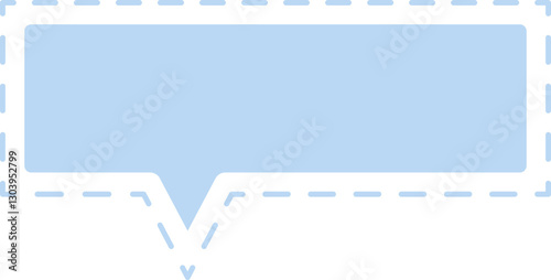 hellblaue Sprechblase