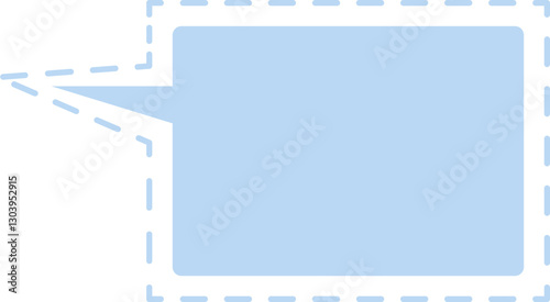 hellblaue Sprechblase