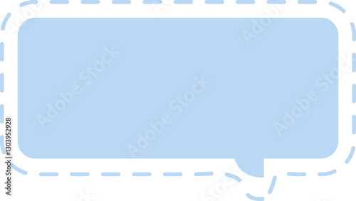hellblaue Sprechblase