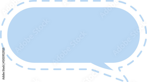 hellblaue Sprechblase