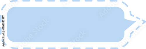 hellblaue Sprechblase