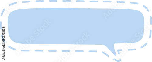 hellblaue Sprechblase
