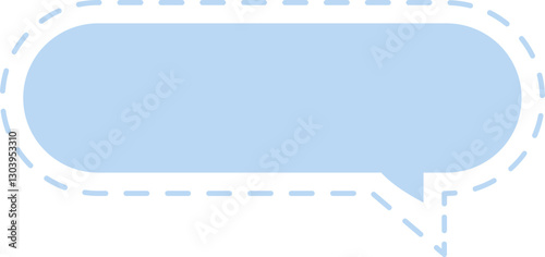 hellblaue Sprechblase