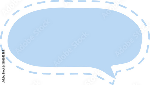 hellblaue Sprechblase