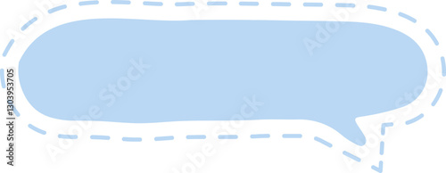 hellblaue Sprechblase