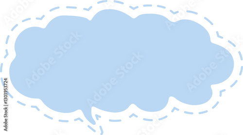 hellblaue Sprechblase