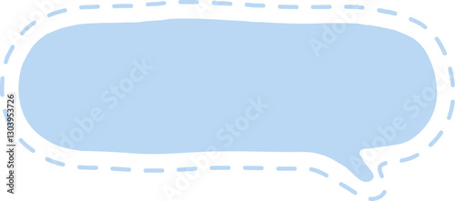 hellblaue Sprechblase