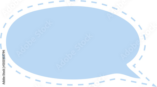 hellblaue Sprechblase