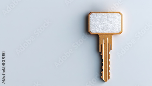 Unlocking possibilities house-shaped key modern design home decor sleek environment close-up view innovative concept