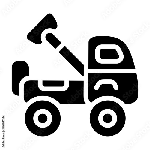 Push Truck Solid Icon