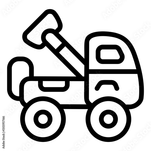 Push Truck Line Icon