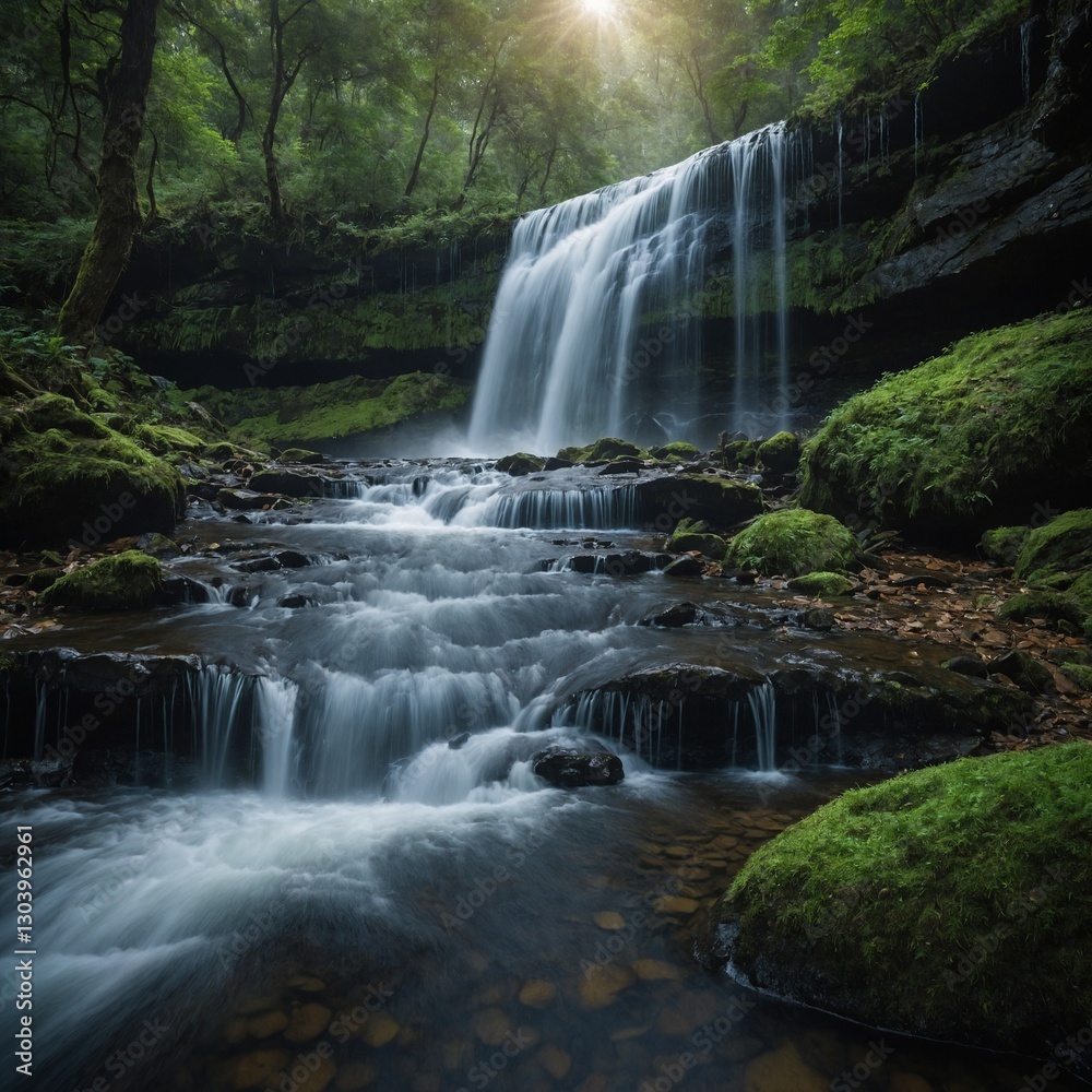 Fototapeta premium waterfall in the forest